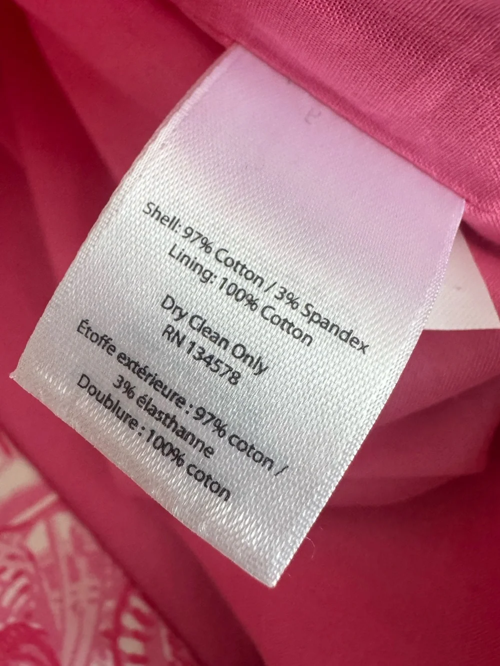 Vineyard Vines Pink Strapless Shell Print Dress Size 2 Cotton Blend Preppy